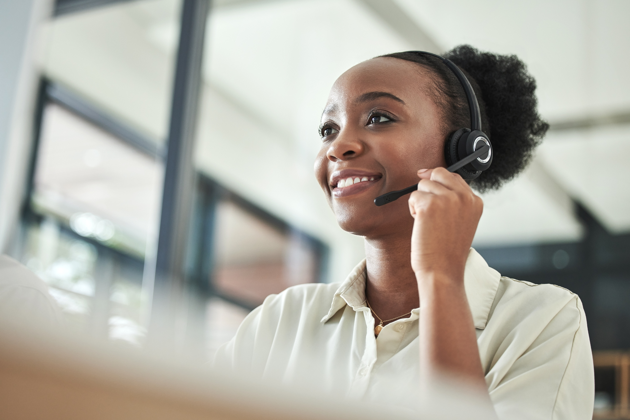 Customer service representative ready to help